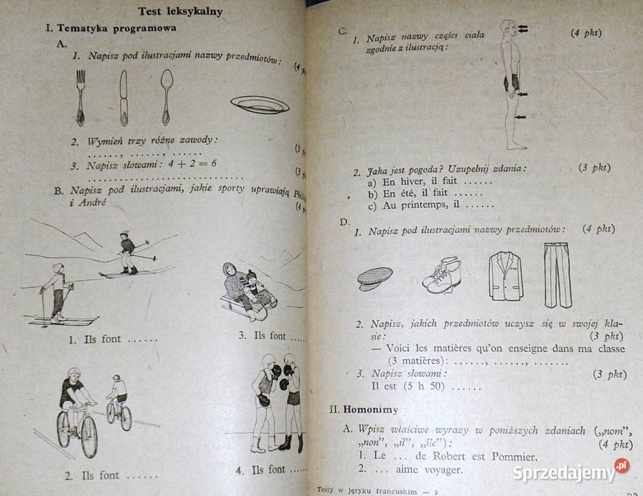 Testy w języku francuskim Jan Duliniec Chełm