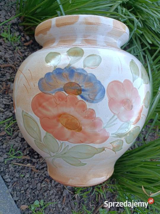 Wazon duży pękaty ikebana Poterie France letnie Wazony Zamość
