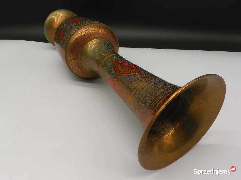 Mosiężny wazon indyjski bogato zdobiony Raszków sprzedam