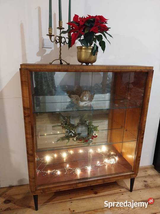 Witryna retro lata 50te serwantka gablota prl Gdańsk