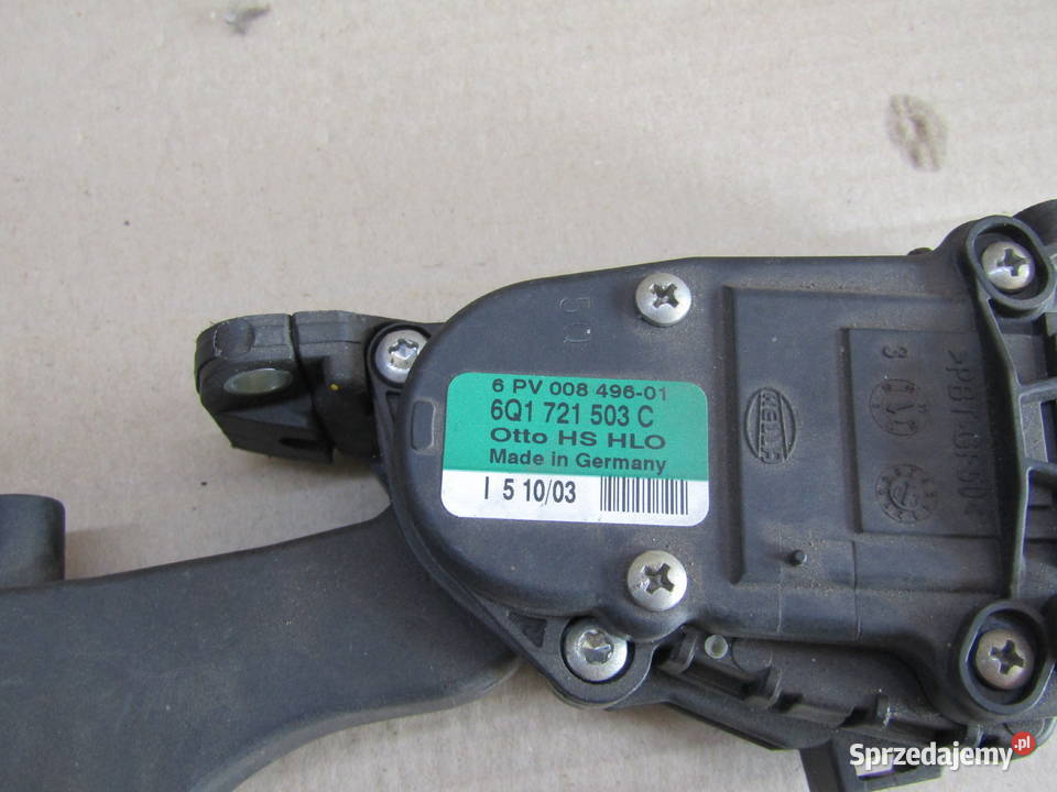 POTENCJOMETRPEDAŁ GAZU VW POLO IV 9N 6Q1721503C Rok produkcji 2004 Potencjometry Mysłaków