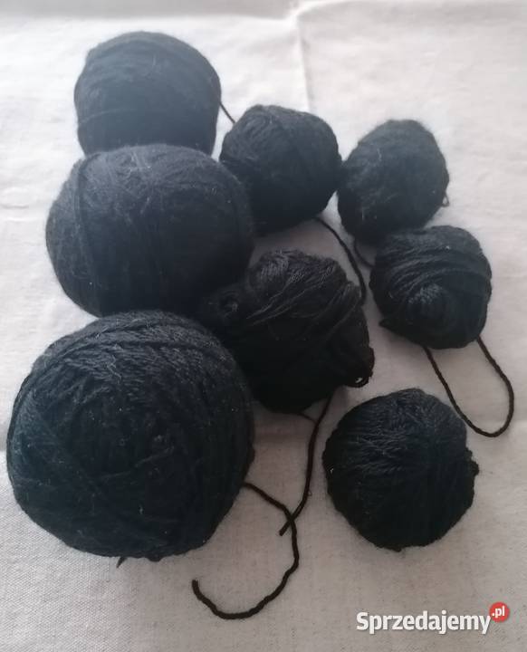 Czarna włóczka do robótek ręcznych waga Łódź