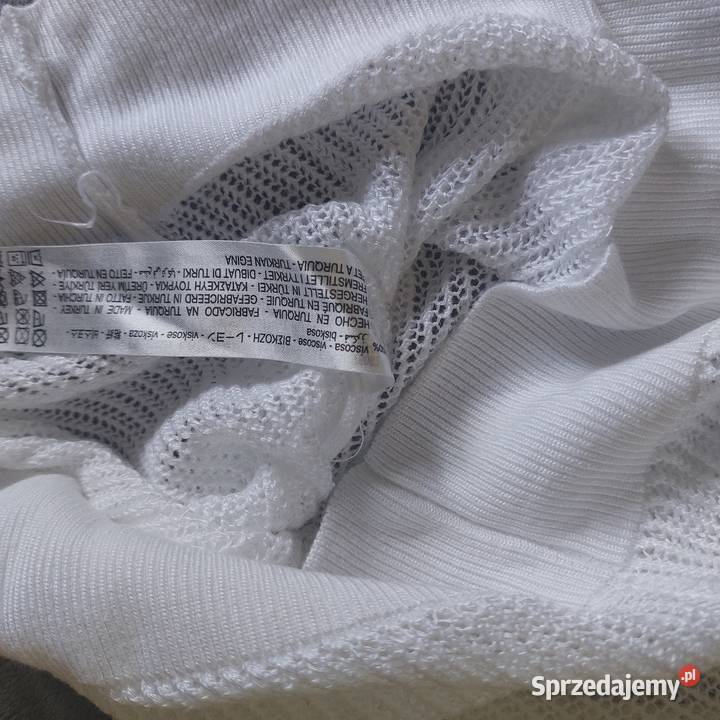Sweter azurkowy biały Józefów Roztoczański