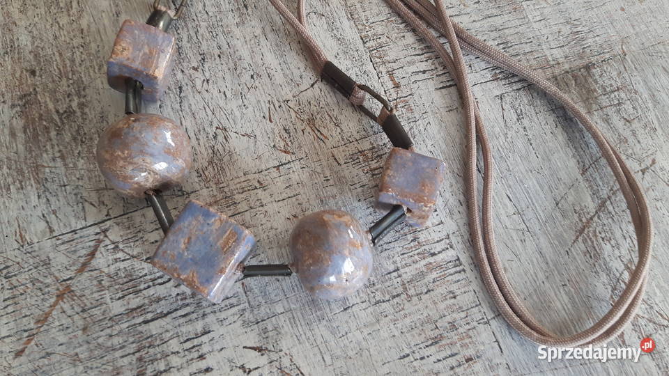 Naszyjnik ceramiczny ręcznie wykonany Otwock