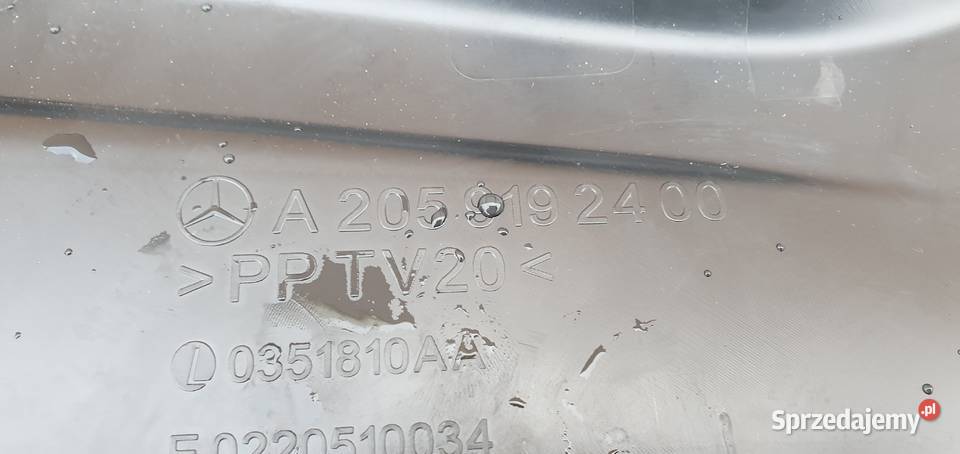 MERCEDES CKLASA W205 OSŁONA BOCZEK FOTELA fotele, kanapy Wyposażenie wnętrza Bieleń