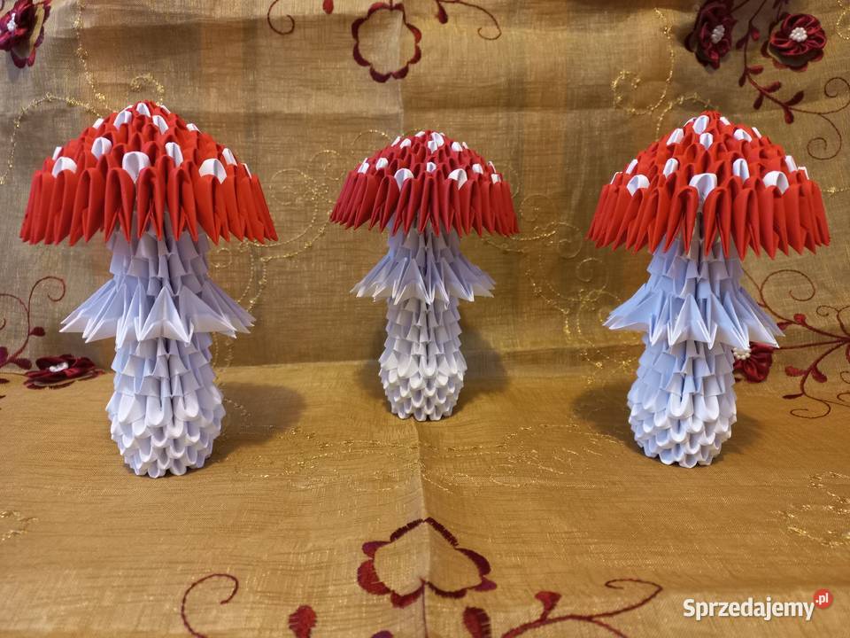 Muchomor grzyb origami rękodzieło jesienna lubelskie Puławy