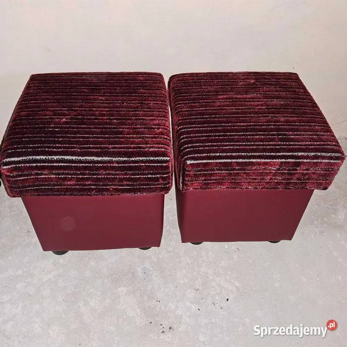 Pufy skajowo materiałowe mazowieckie Siedlce sprzedam