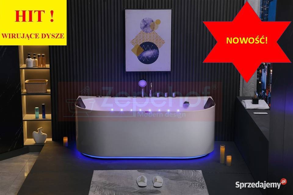 Wanna z hydromasażem EBX802 prostokątna podlaskie Grabówka