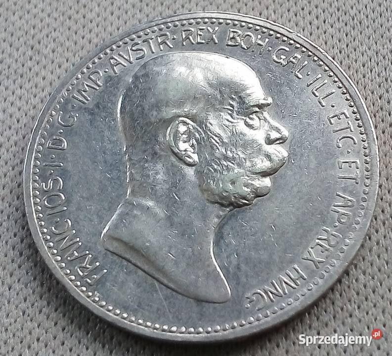 AUSTRIA1 KORONA1908 r SREBRO 835 60LECIE