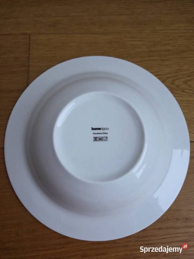 Komplet 6 głębokich talerzy marberis białe Liszki sprzedam