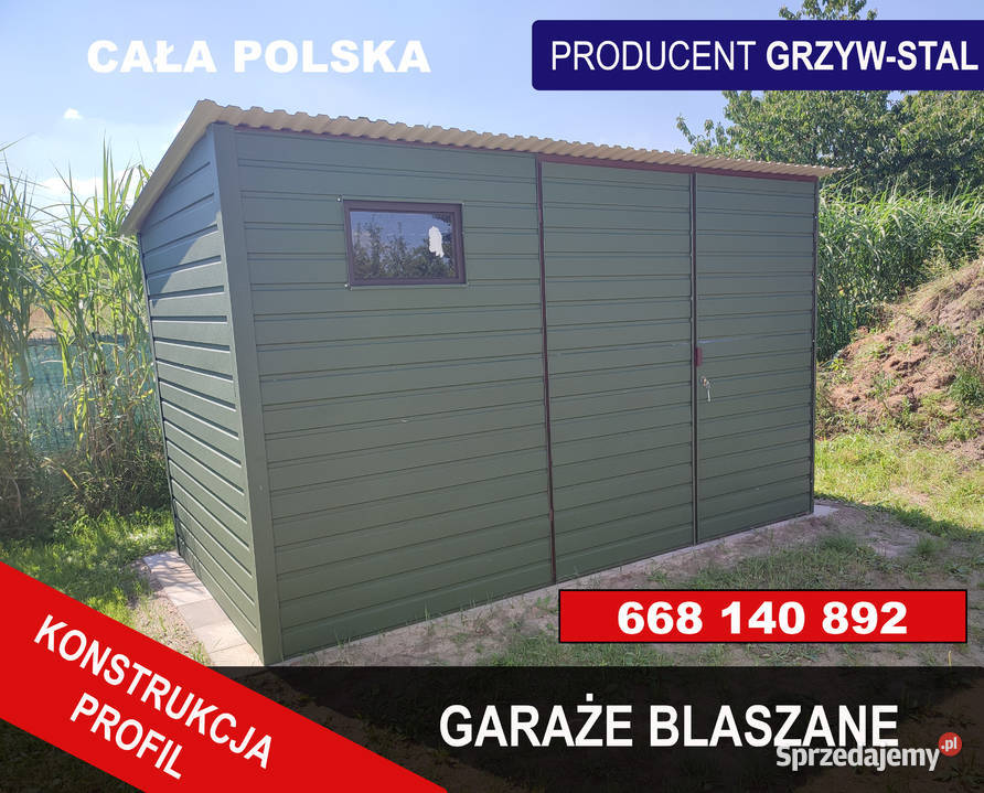Zielony Garaż Blaszany Wiatka Schowek Magazyn Lubartów