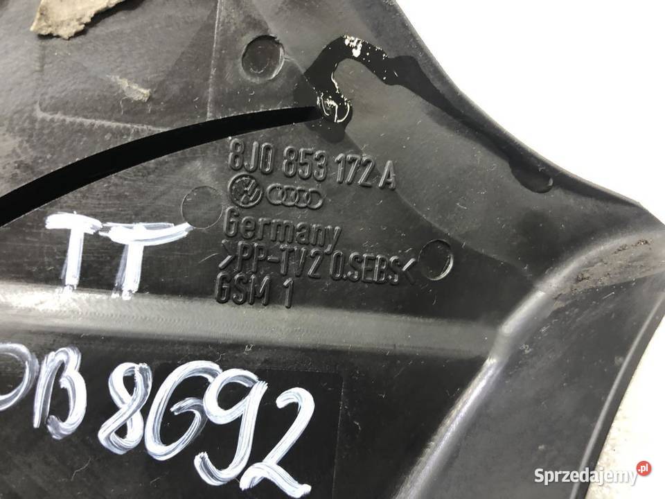 NAKŁADKA SŁUPKA PRAWA AUDI TT 8J 8J0853172A osobowe