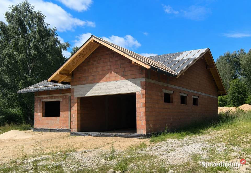 Nowoczesny dom parterowy 155m2 z garażem strych Łysiec