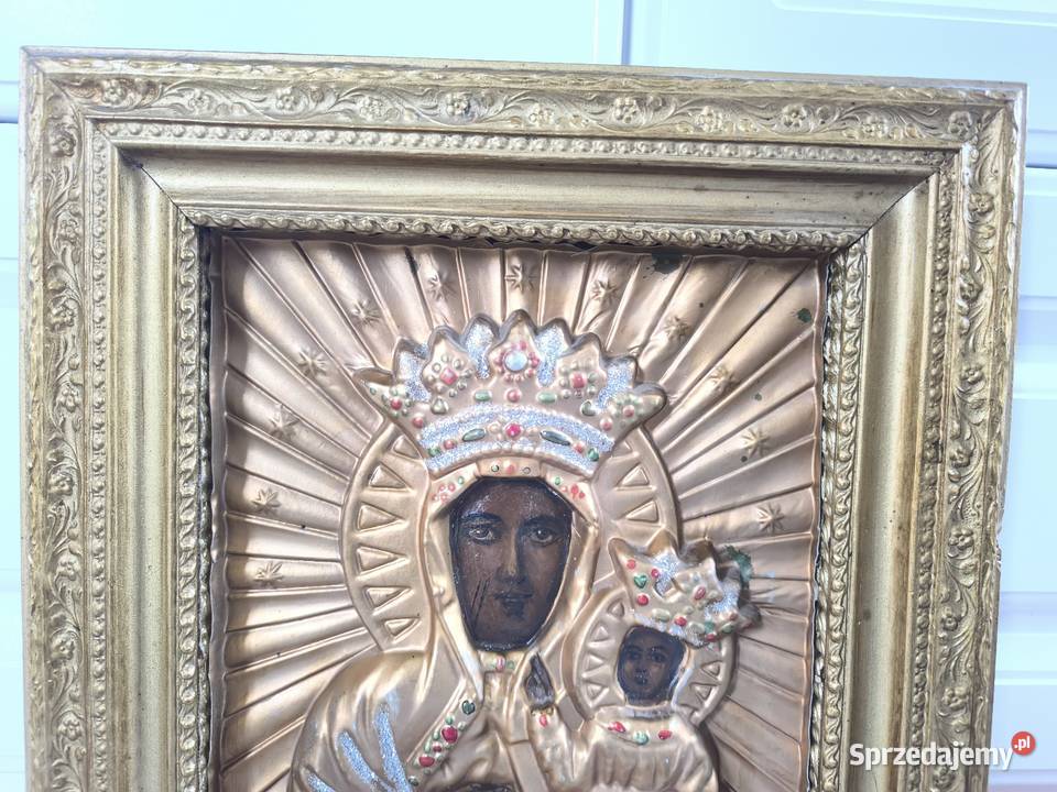 Piękna ikona matka boska częstochowska