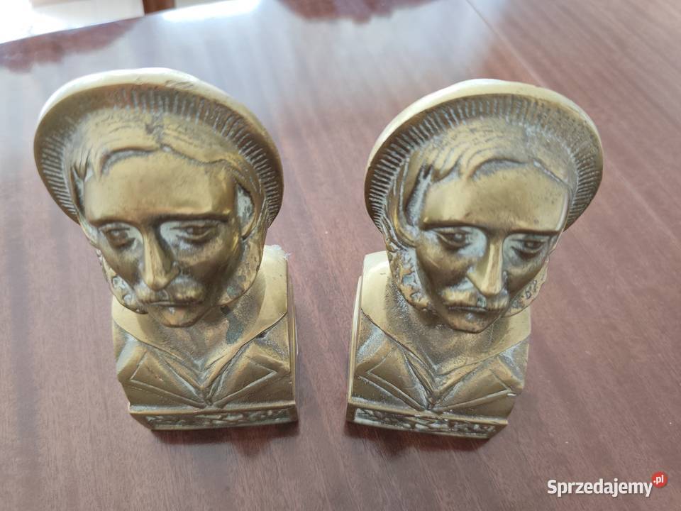 Podpórki do książek popiersia mosiądz Budzyń