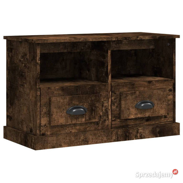 Szafka pod TV przydymiony dąb 80x35x50 WM816285
