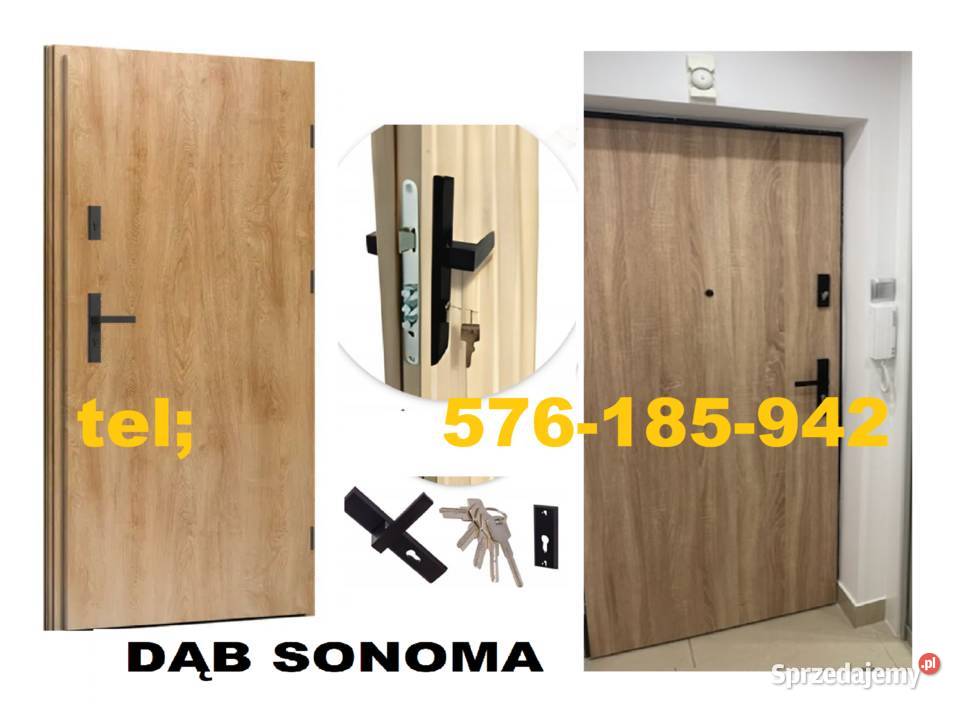 Drzwi z montażem ZEWNĘTRZNE wejściowe Lędziny sprzedam