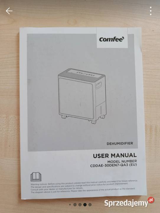Osuszacz powietrza Comfee 30L WiFi UVC nowy