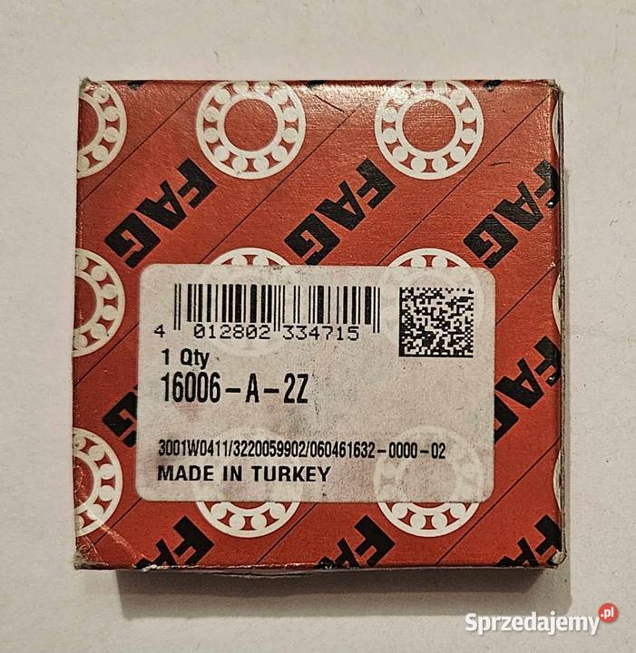 Łożysko FAG 16006A2Z 30x55x9 mm