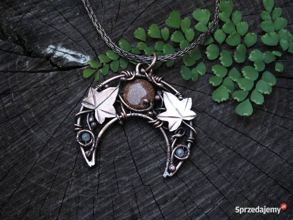 Miedziana lunula kamień księżycowy piasek Wieliczka sprzedam