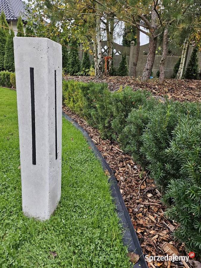 Lampa ogrodowa betonowa słupek podświetlenie LED Lampy ogrodowe wielkopolskie Ostrzeszów