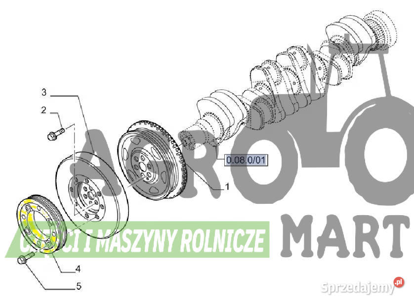 504046450 87803035 2853546 KOŁO PASOWE WAŁU CNH