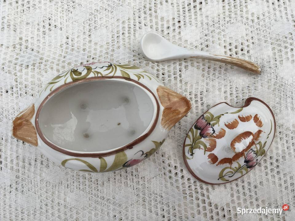 Sosjerka porcelanowa na nóżkach Anglia