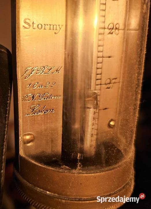 Stary mosiężny barometr okrętowy Pozostałe Kolekcje