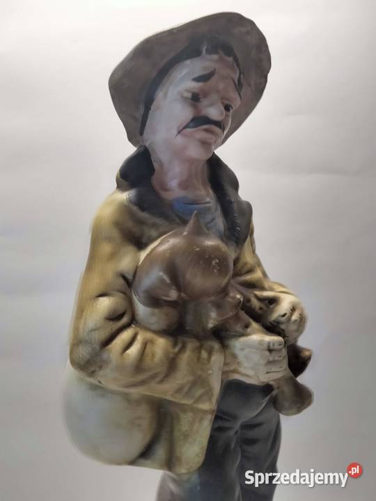 Włoska porcelana sygnowana Capodimonte figura 40 wielkopolskie Gniezno