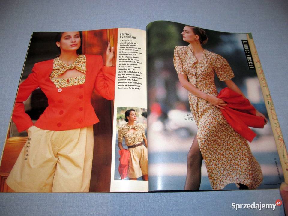 Burda International Wiosna 1990 moda szycie Skępe