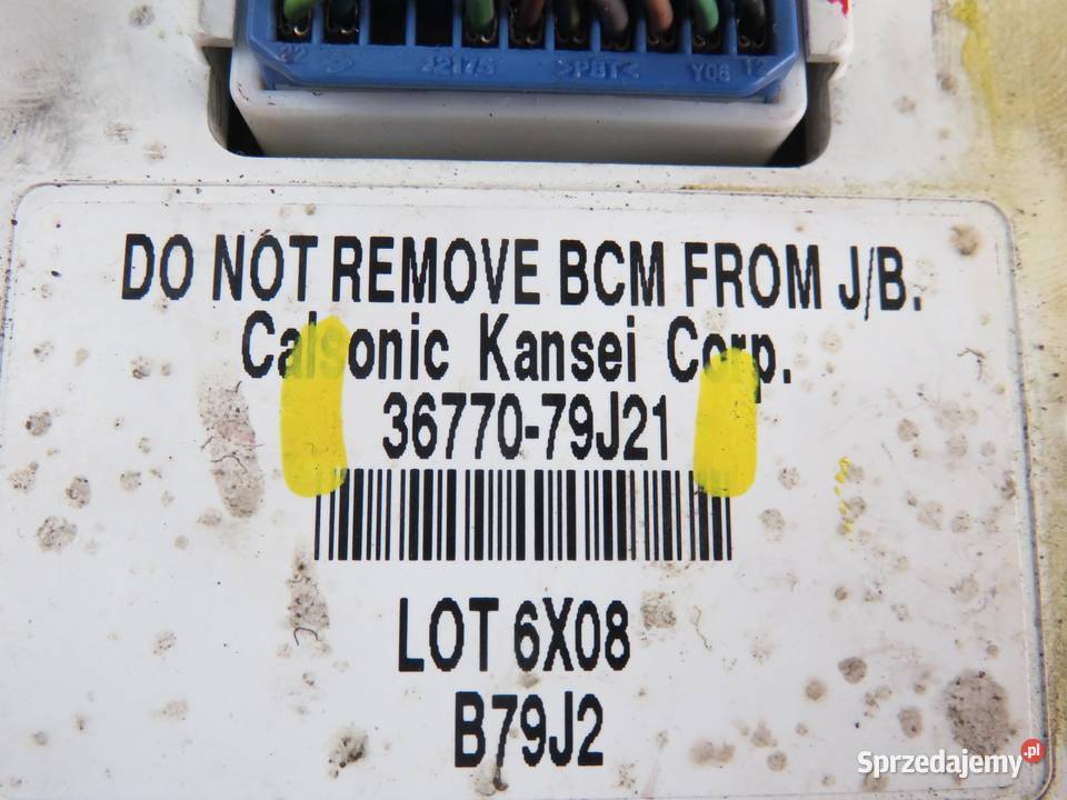 MODUŁ BCM FIAT SEDICI 3677079J21 Skrzynki bezpieczników