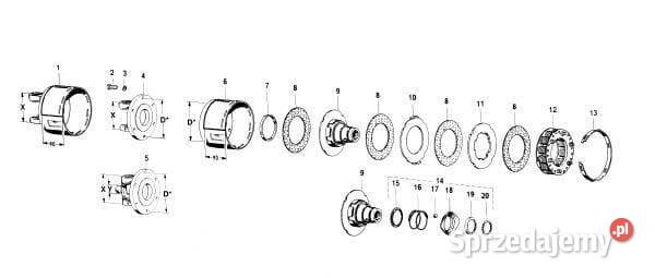 Piasta K964 1 3420 cz 563120 Do maszyn uprawowych Kamionna
