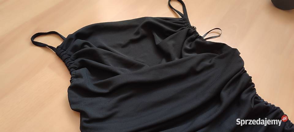 Sukienka czarna regulacja długości NOWA bez Połomia