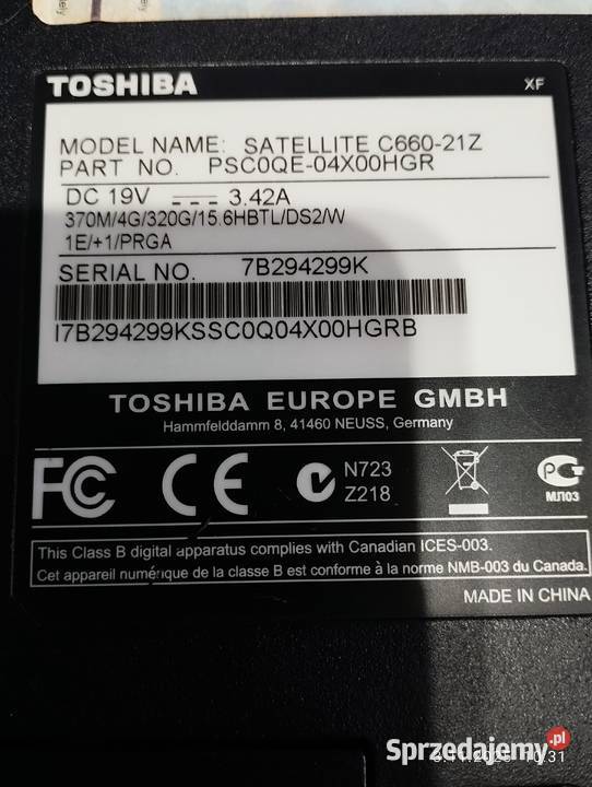 Toshiba Satellite C660