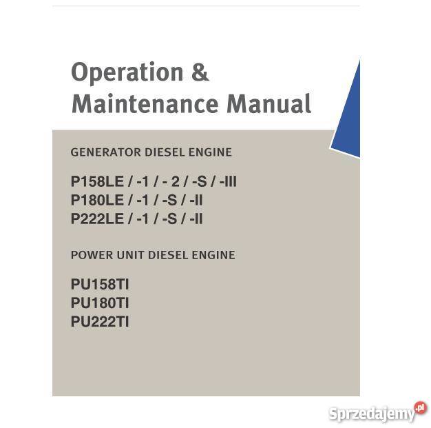 Doosan PU180TI PU222TI silnik instrukcja obsługi Pozostałe Kielce