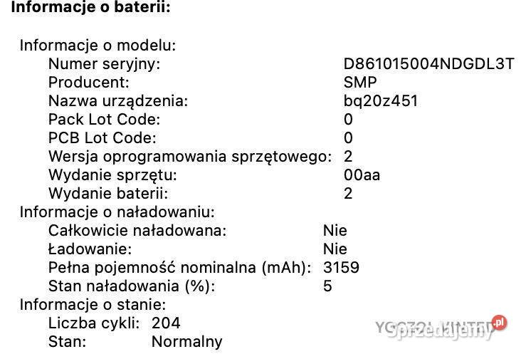 MacBook Pro 13 Early 2015 A1502 i5 8 GB RAM 128 Elektronika lubuskie Ośno Lubuskie