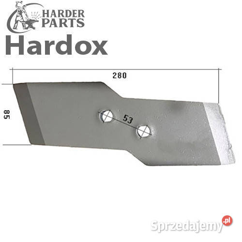 Dłuto 100hektarów HARDOX 622175L części do pługa