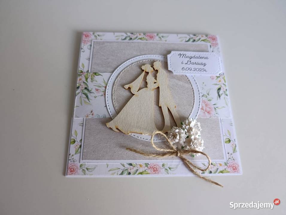 Kartka na Ślub ręcznie robiona handmade Łódź