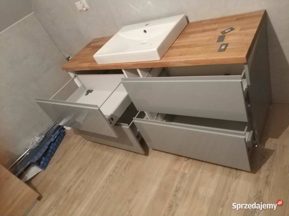 Szafka łazienkowa pod umywalkę lakier szary Pozostałe sprzedam
