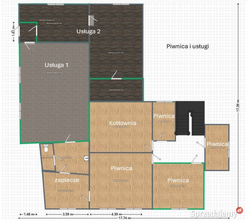 Dom dwulokalowy z dwoma lokalami usługowymi Poznań