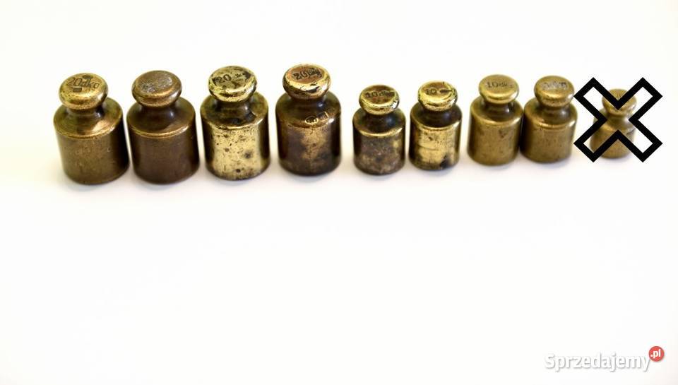 Stare odważniki z mosiądzu Łódź sprzedam