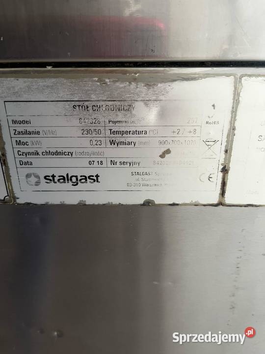 Stół chłodniczy z nadstawą 5x GN 16 Stalgast Jastarnia