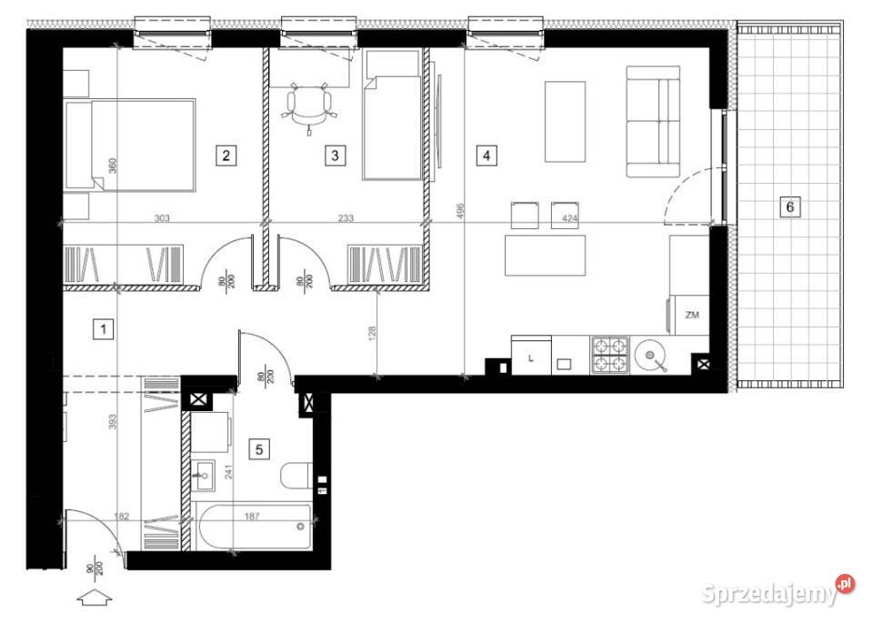 Mieszkanie 5643m2 3pokojowe Lublin