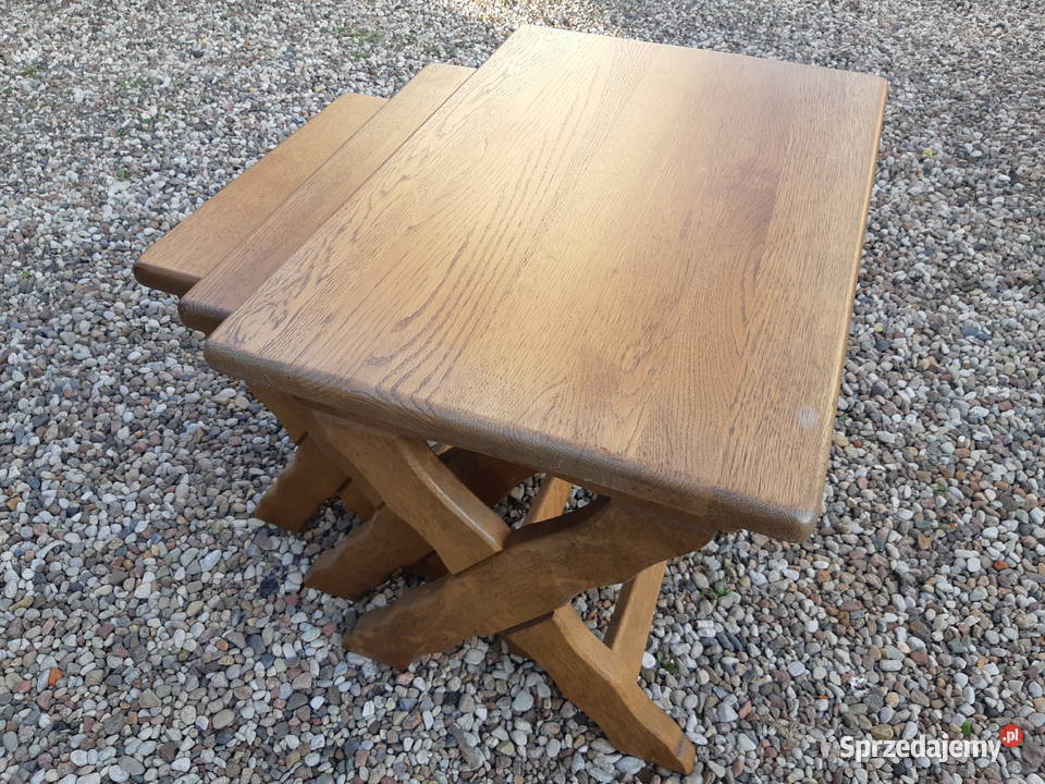 Stoliki Trojaki Kwietniki Stolik Kwietnik Dębowe Drezdenko