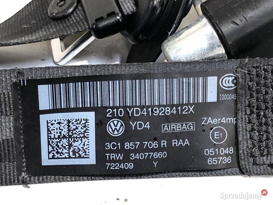 PAS BEZPIECZEŃSTWA PRAWY PRZÓD VW PASSAT B7 sprzedam