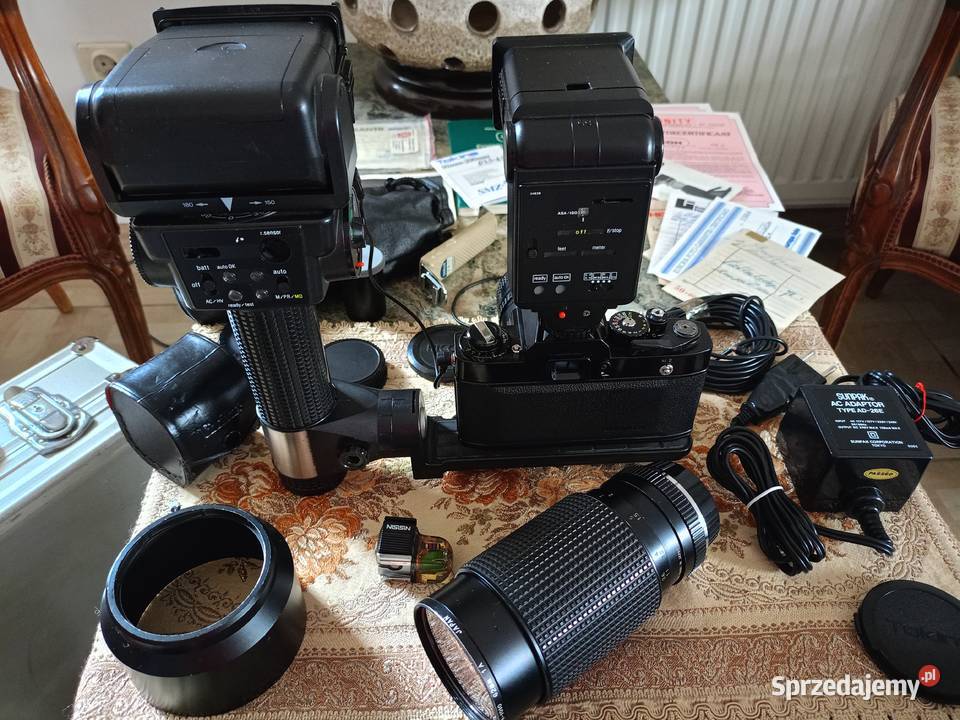 Zabytkowy Zestaw Fotograficzny Lustrzanka Japan Drawski Młyn