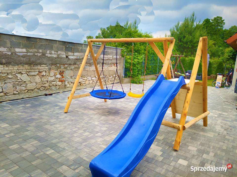 Drewniany Plac Zabaw do Ogrodu MIKI Ślizg podlaskie Białystok