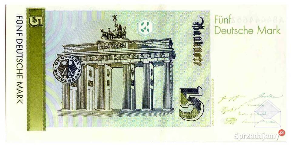 5 marek niemieckich 1992 5 DM A8444466Z8 mazowieckie Warszawa sprzedam