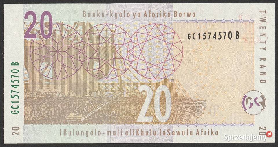 RPA Afryka Południowa 20 rand 1999 stan bankowy łódzkie sprzedam