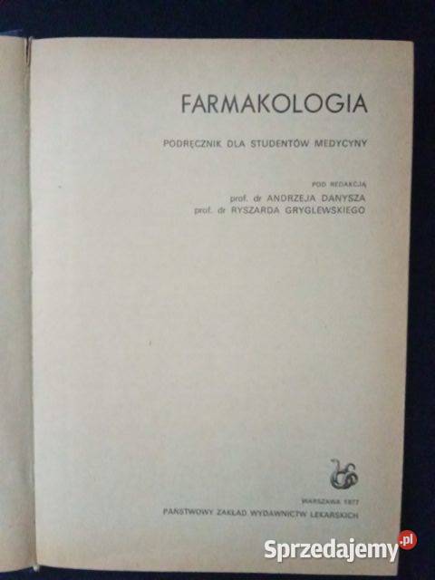 Farmakologia podręcznik studentów med Danysz Łódź